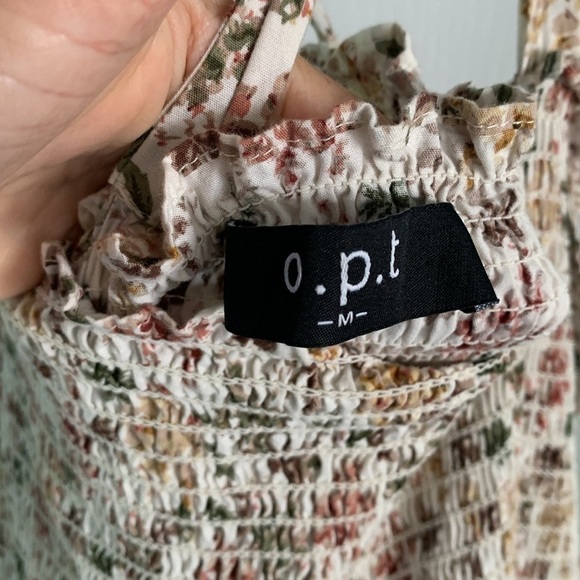 o.p.t Cara Dress Smocked Tiered Tie Strap in Harvest Floral size M - Picture 5 of 8